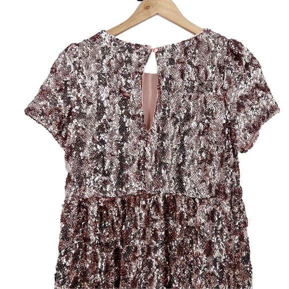 Anthropologie Maeve sequined midi dress (rose gold!) (XS) - Picture 8 of 12